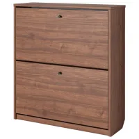 Обувной шкаф Fabrik Home 2 двери 800 88см x 80см x 26см/ Орех каменный/ Орех каменный
