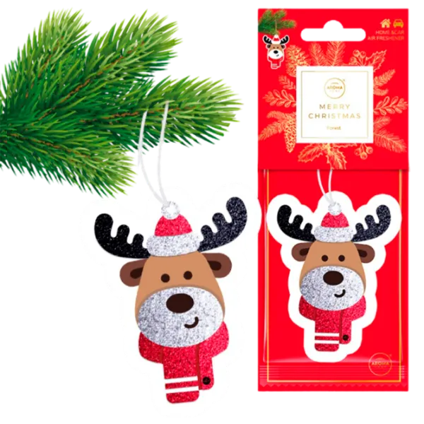 Ароматизатор для авто Aroma Car Christmas Cellulose Северный олень/ на зеркале photo 1
