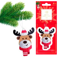 Aromatizator auto Aroma Car Christmas Cellulose Reindeerr/ pe oglindă