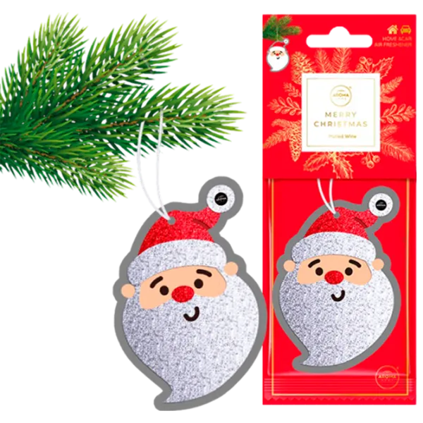 Ароматизатор для авто Aroma Car Christmas Cellulose Санта Клаус/ на зеркале photo 1