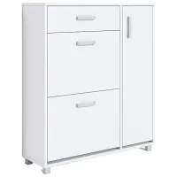 Обувной шкаф Fabrik Home Модуль №05 105.7см x 90см x 28.5см/ Белый ясень/ Белый ясень