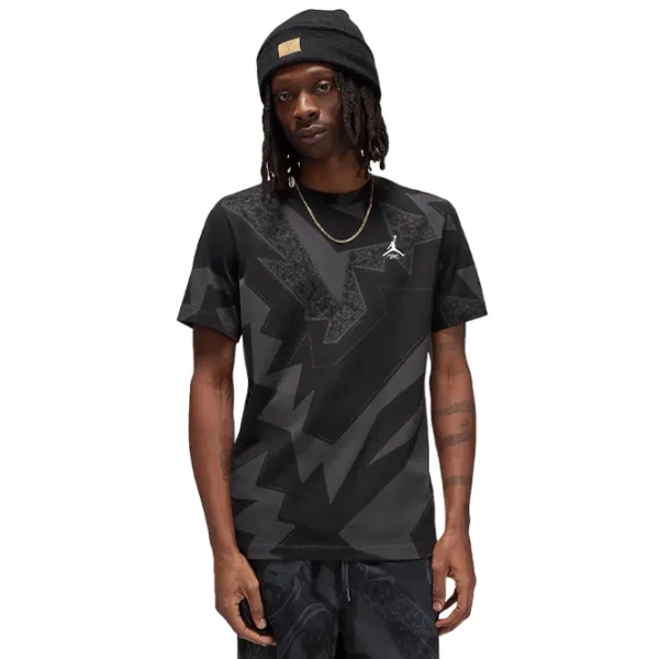 Tricou pentru bărbați Jordan Ess Ss Aop Crew 100% bumbac/ Black photo 1 Tricou pentru bărbați Jordan Ess Ss Aop Crew 100% bumbac/ Black photo 1