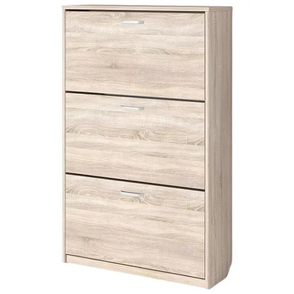 Обувной шкаф Fabrik Home 3 дверцы 800 128 см x 80см x 26см/ Дуб сонома/ Дуб Сонома photo 1