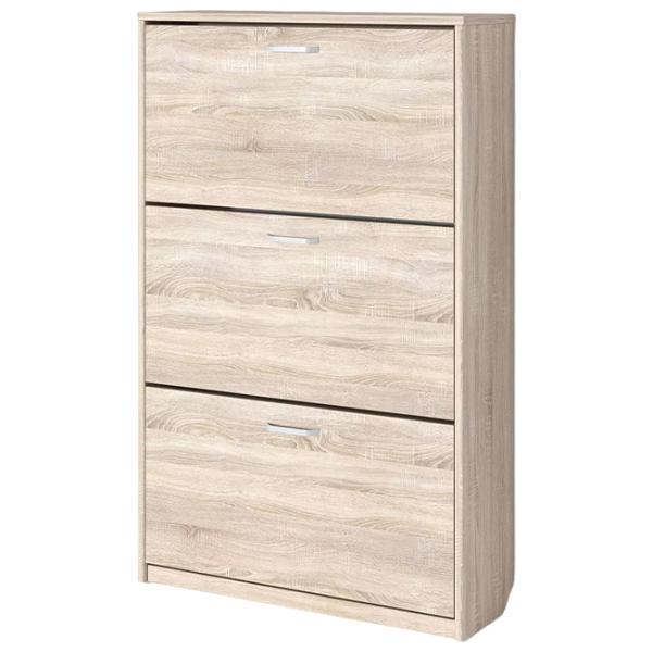 Обувной шкаф Fabrik Home 3 дверцы 800 128 см x 80см x 26см/ Дуб сонома/ Дуб Сонома photo 1