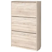 Обувной шкаф Fabrik Home 3 дверцы 800 128 см x 80см x 26см/ Дуб сонома/ Дуб Сонома