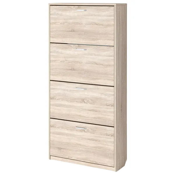 Обувной шкаф Fabrik Home 4 дверцы 800 168см x 80см x 26см/ Дуб сонома/ Дуб Сонома photo 1