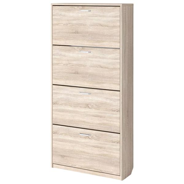 Обувной шкаф Fabrik Home 4 дверцы 800 168см x 80см x 26см/ Дуб сонома/ Дуб Сонома photo 1