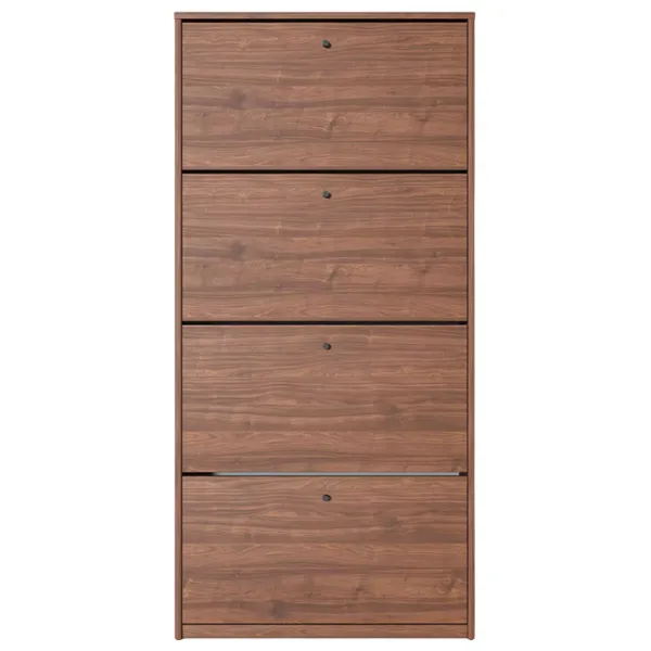 Обувной шкаф Fabrik Home 4 дверцы 800 168см x 80см x 26см/ Орех каменный/ Орех каменный photo 1