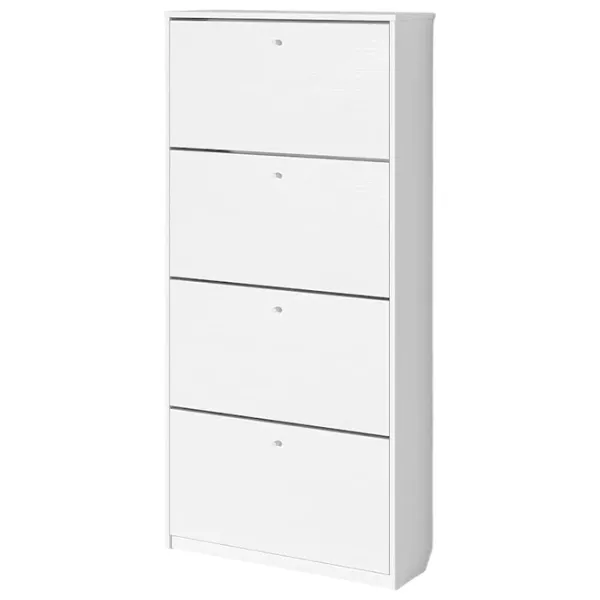 Обувной шкаф Fabrik Home 4 дверцы 800 168см x 80см x 26см/ Белый ясень/ Белый ясень photo 1