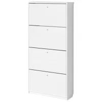 Dulap pentru încălțăminte Fabrik Home 4 uși 800 168 x 80 x 26/ Frasin alb/ Frasin alb