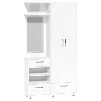 Комплект для прихожей Fabrik Home Marvin левый ЛДСП/ Белый ясень