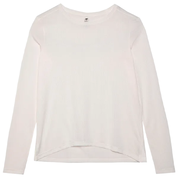 Tricou pentru femei 4F 4FWSS24TFLOF217-11S 100% poliester/ White photo 1