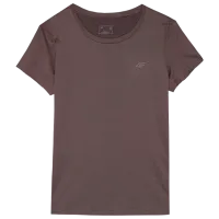 Tricou pentru femei 4F 4FWSS24TFTSF604-82S 90% poliester, 10% elastan/ Light Brown