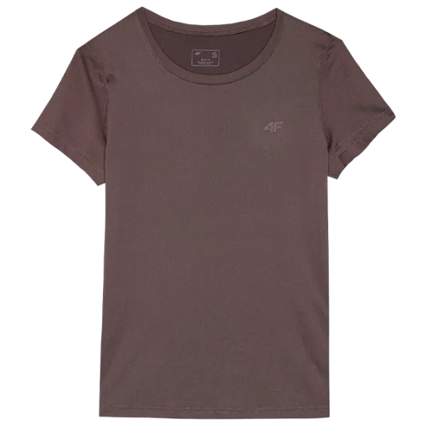 Tricou pentru femei 4F 4FWSS24TFTSF604-82S 90% poliester, 10% elastan/ Light Brown photo 1