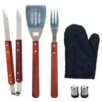 Set pentru grătar Xenos Barbecue 6 instrumente/ Oțel inoxidabil