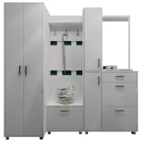 Комплект для прихожей Fabrik Home Madlen 2100 ЛДСП/ Белый ясень