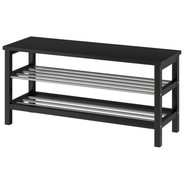 Стеллаж для обуви Ikea Tjusig 5311049 50см x 108см x 34см/ Black/ Белый photo 1