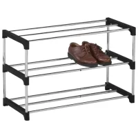 Стеллаж для обуви Mobhaus Montego 49.5см x 80см x 31см/ Black/ Хром