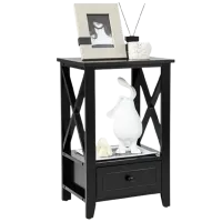 Тумбочки Costway 5675551 61.5см x 40см x 30см/ МДФ/ Black