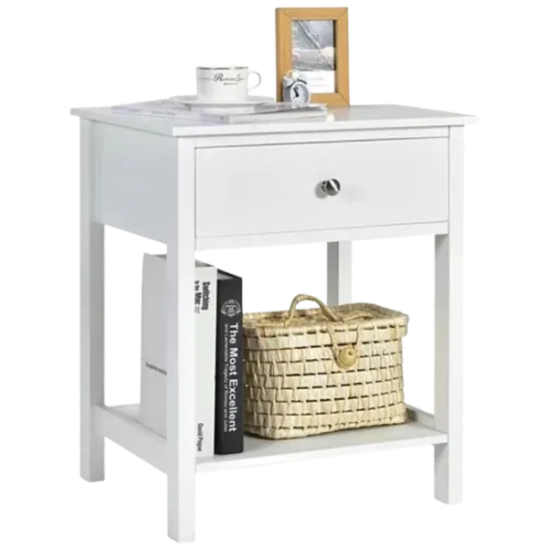 Тумбочки Costway 5656352 58см x 48см x 40см/ МДФ/ White photo 1