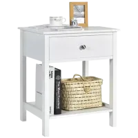 Noptiere Costway 5656352 58 x 48 x 40/ MDF/ White