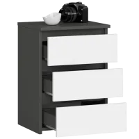 Тумбочки Akord 5681520 57см x 60см x 35см/ ДСП меламин/ Серыи графитовыи