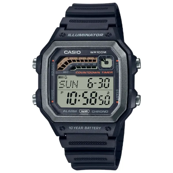 Наручные часы для мужчин Casio WS-1600H-1A Кварцевый/ 45 x 42 мм photo 1