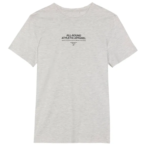 Tricou pentru bărbați 4F 4FRSS24TTSHM2063-27M 98% bumbac, 2% viscoză/ Gray photo 1