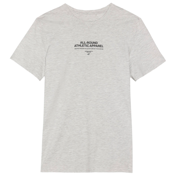 Tricou pentru bărbați 4F 4FRSS24TTSHM2063-27M 98% bumbac, 2% viscoză/ Gray photo 1