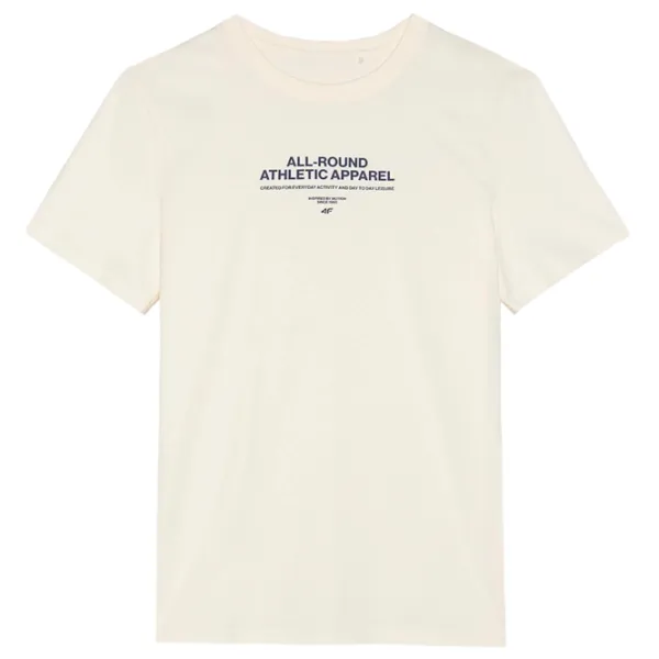 Tricou pentru bărbați 4F 4FRSS24TTSHM2063-12S 100% bumbac/ Beige photo 1