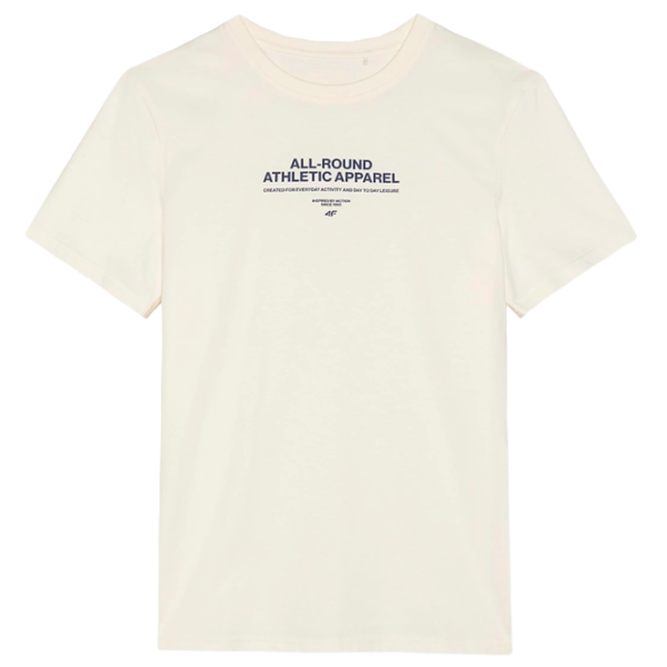 Tricou pentru bărbați 4F 4FRSS24TTSHM2063-12S 100% bumbac/ Beige photo 1