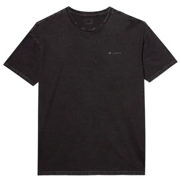 Футболка для мужчин 4F 4FWSS24TTSHM1316-20S 100% хлопок/ Черный photo 1