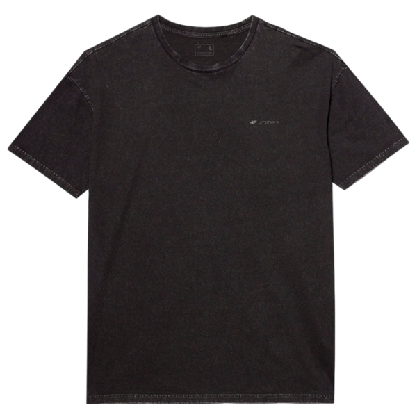 Футболка для мужчин 4F 4FWSS24TTSHM1316-20S 100% хлопок/ Черный photo 1