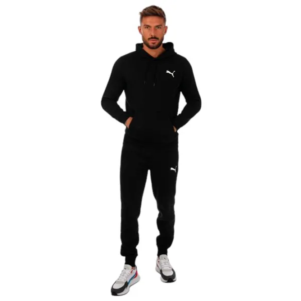 Pantaloni sportivi pentru bărbați Puma Ess Logo Pants Fl Cl Puma M / Black photo 1