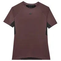 Tricou pentru bărbați 4F 4FWSS24TFTSM700-81S 89% poliester, 11% elastan/ Brown