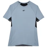 Tricou pentru bărbați 4F 4FWSS24TFTSM700-27S 89% poliester, 11% elastan/ Gray