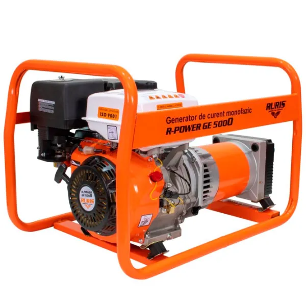 Generator de curent Ruris GE 5000 220 V/ 12 V Benzină/ 5 kW photo 1