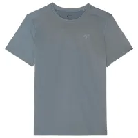 Tricou pentru bărbați 4F 4FWSS24TFTSM598-25S 90% poliester, 10% elastan/ Gray