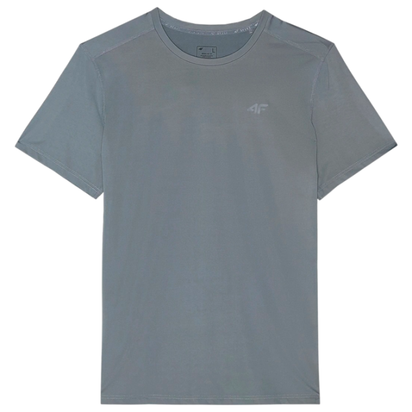 Tricou pentru bărbați 4F 4FWSS24TFTSM598-25S 90% poliester, 10% elastan/ Gray photo 1