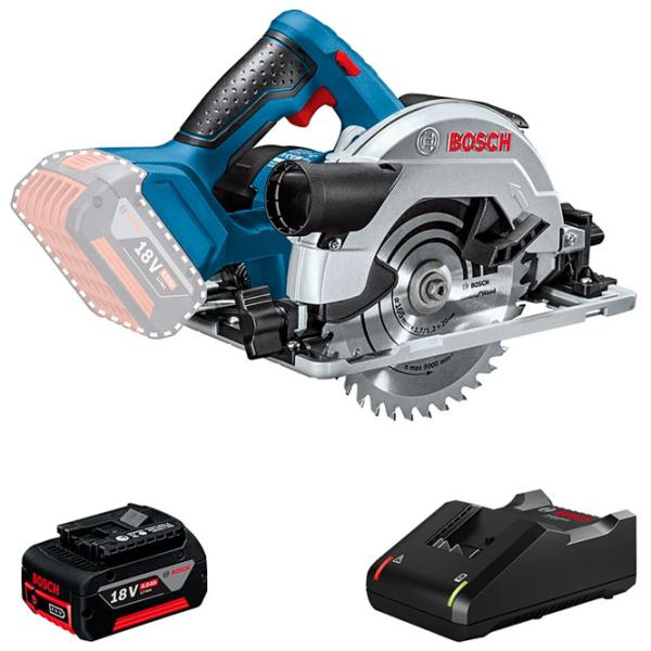 Fierăstrău circular Bosch GKS 18V-57 0615990M42 165 mm/ Blue photo 1