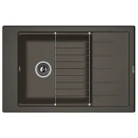 Chiuvetă Florentina Lipsi 780 P 78 x 51 / Piatră artificială / Antracit