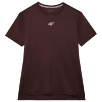 Tricou pentru bărbați 4F 4FWSS24TFTSM702-81S 100% poliester/ Brown