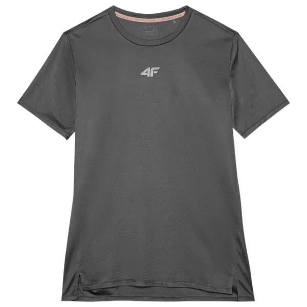 Tricou pentru bărbați 4F 4FWSS24TFTSM702-22S 100% poliester/ Gray photo 1