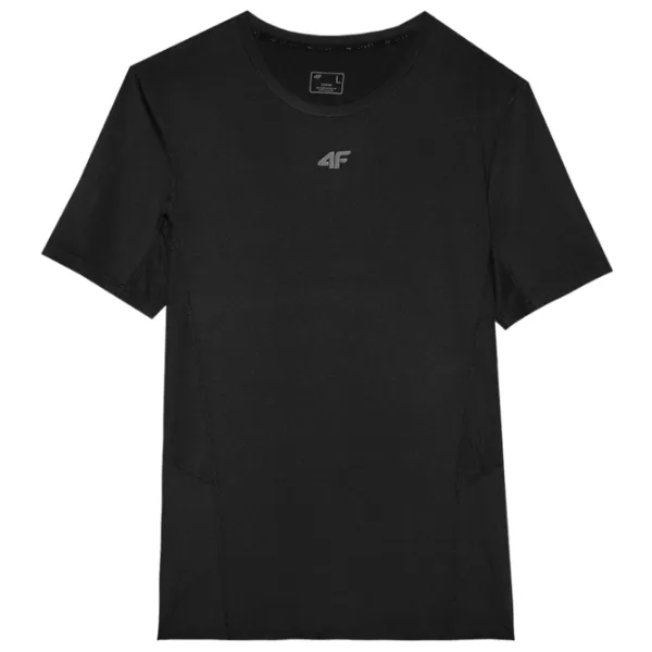 Tricou pentru bărbați 4F 4FWSS24TFTSM600-20S 88% poliester, 12% elastan/ Black photo 1