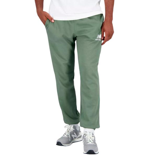 Pantaloni sportivi pentru bărbați New Balance Essentials Stacked Logo French Terry S/ Olive Green photo 1