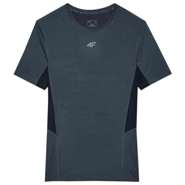Tricou pentru bărbați 4F 4FWSS24TFTSM600-22S 88% poliester, 12% elastan/ Graphite photo 1