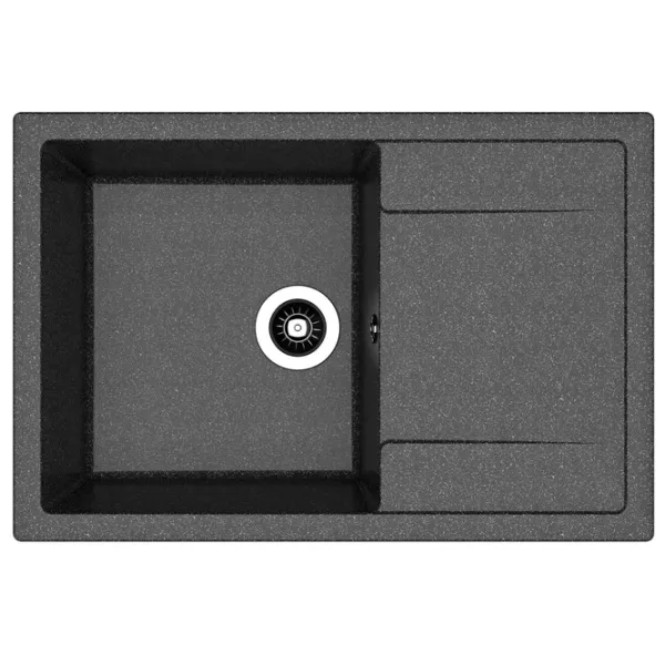 Chiuvetă Dr.Gans Tehno 760 76 x 51 / Piatră artificială / Black photo 1