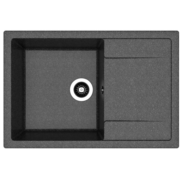 Chiuvetă Dr.Gans Tehno 760 76 x 51 / Piatră artificială / Black photo 1
