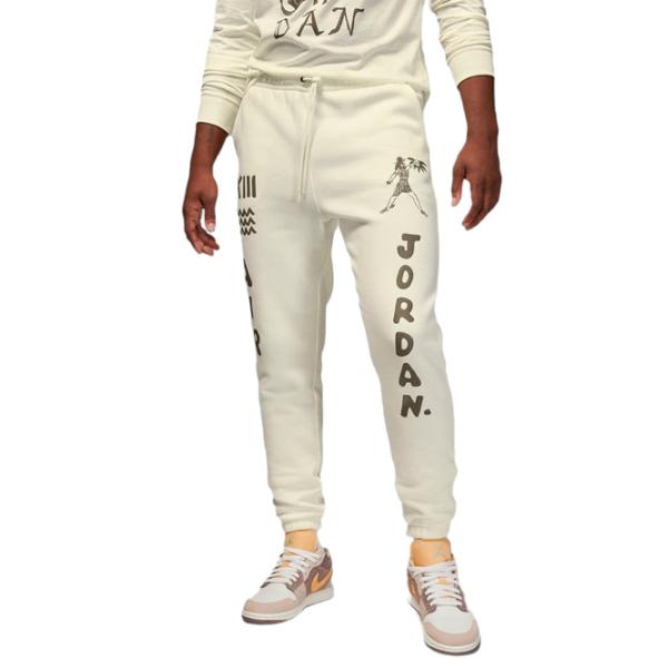 Pantaloni sportivi pentru bărbați Jordan Flt Artst Srs Flc Pant XL/ Beige photo 1