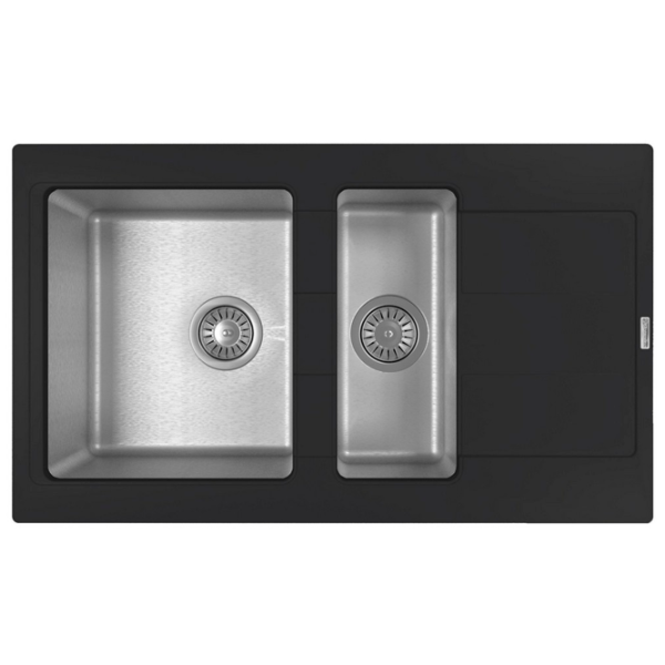 Chiuvetă Florentina Combi 860 K 86 x 51 / Piatră artificială / Antracit photo 1